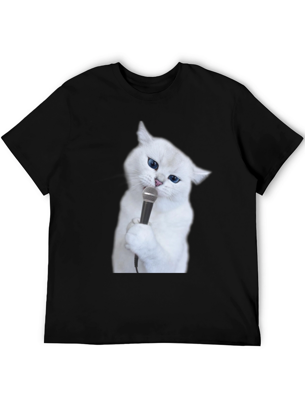 Singing Cat T-Shirt - Unisex Black Tee