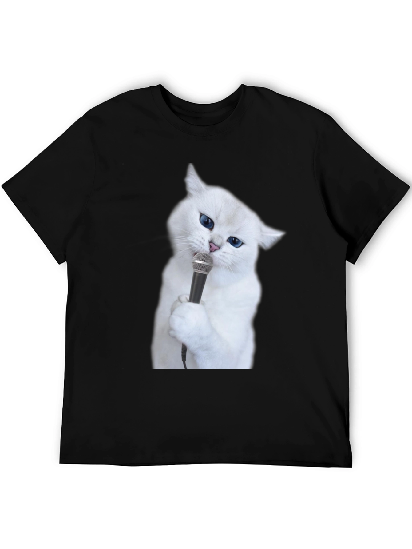 Singing Cat T-Shirt - Unisex Black Tee