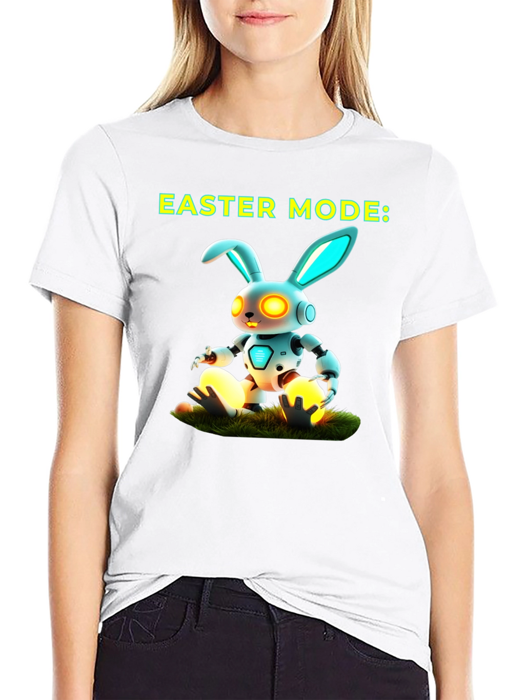 Easter Mode Robot Bunny T-Shirt