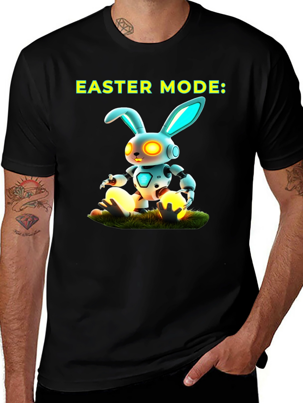 Easter Mode Robot Bunny T-Shirt
