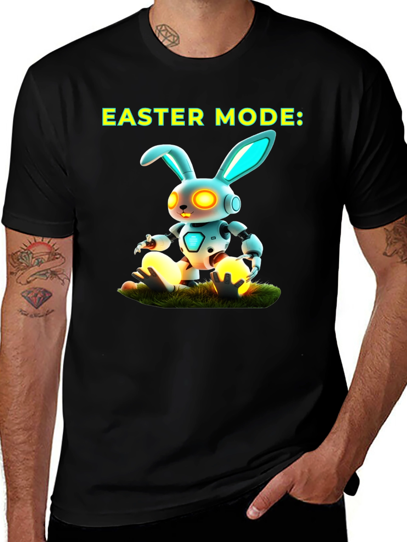 Easter Mode Robot Bunny T-Shirt