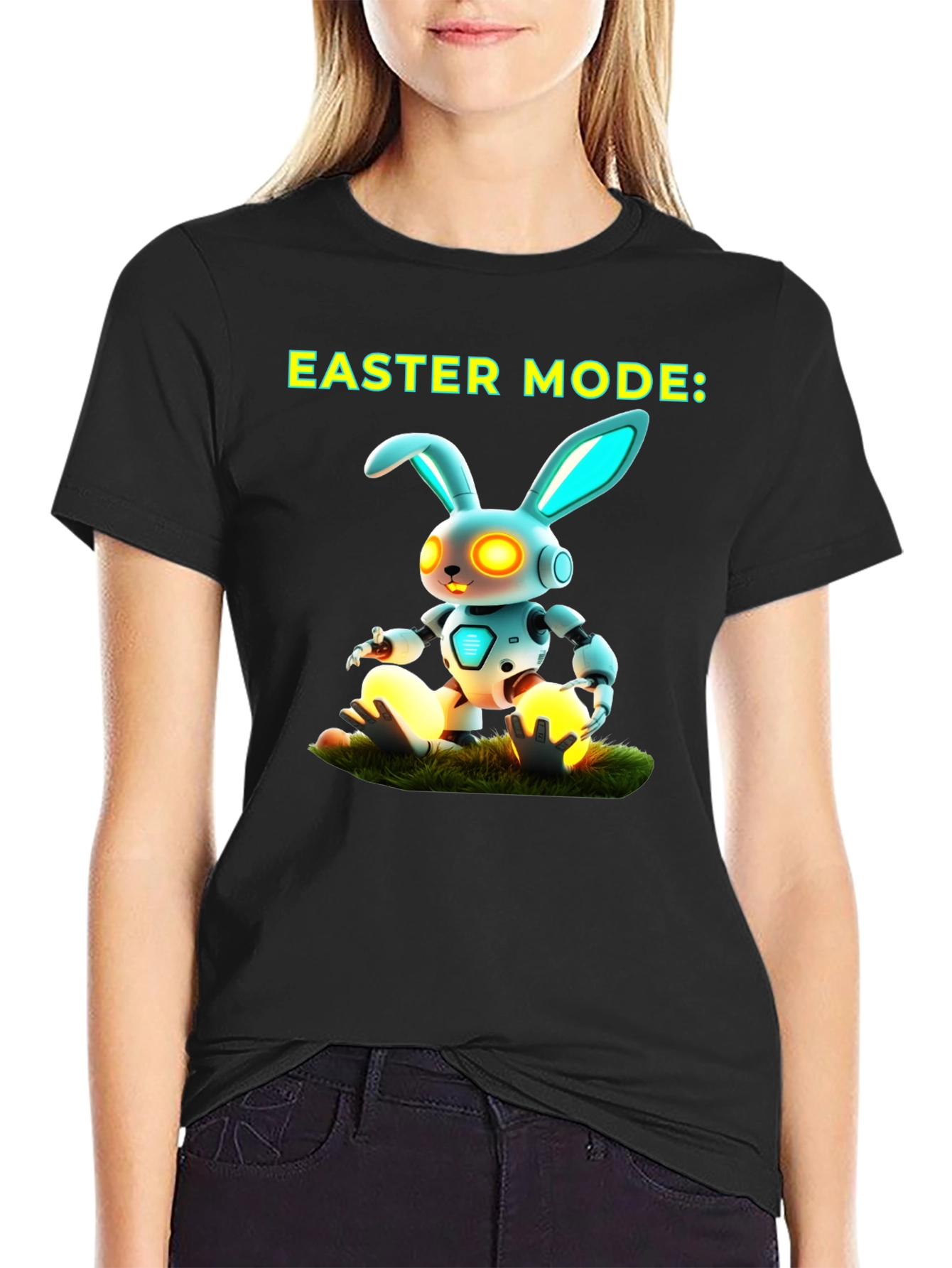 Easter Mode Robot Bunny T-Shirt