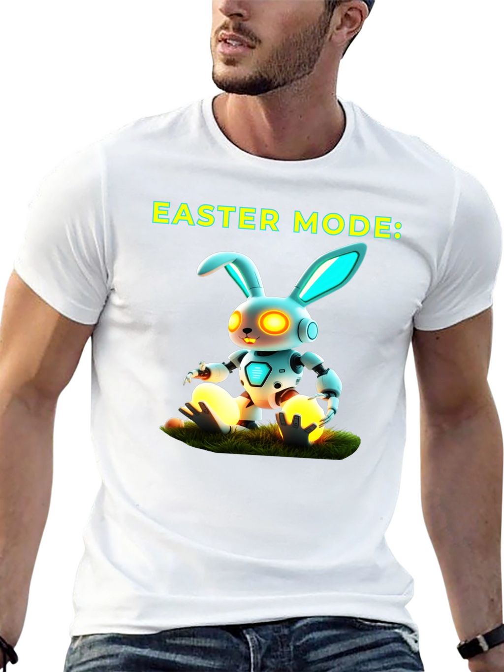 Easter Mode Robot Bunny T-Shirt