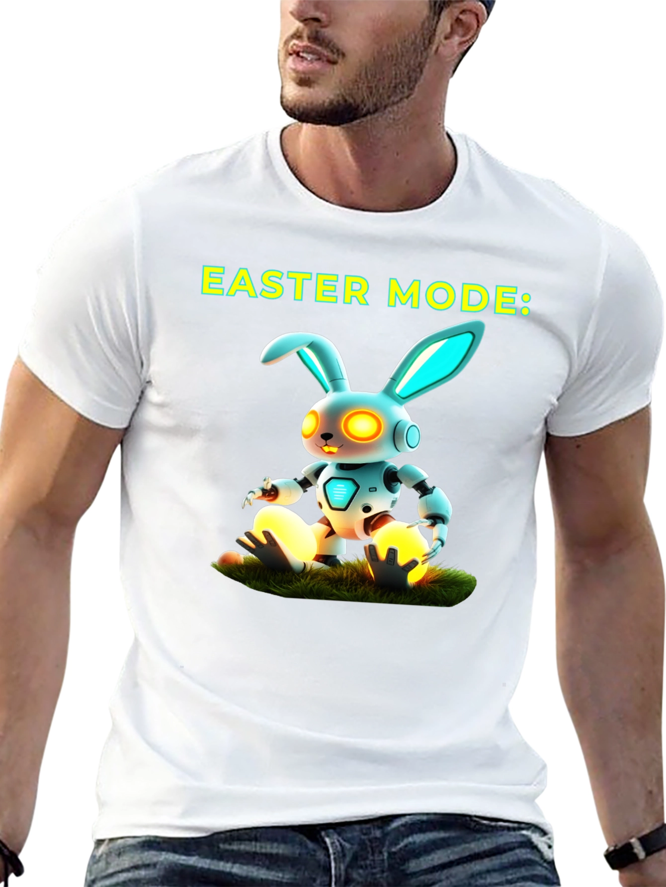 Easter Mode Robot Bunny T-Shirt