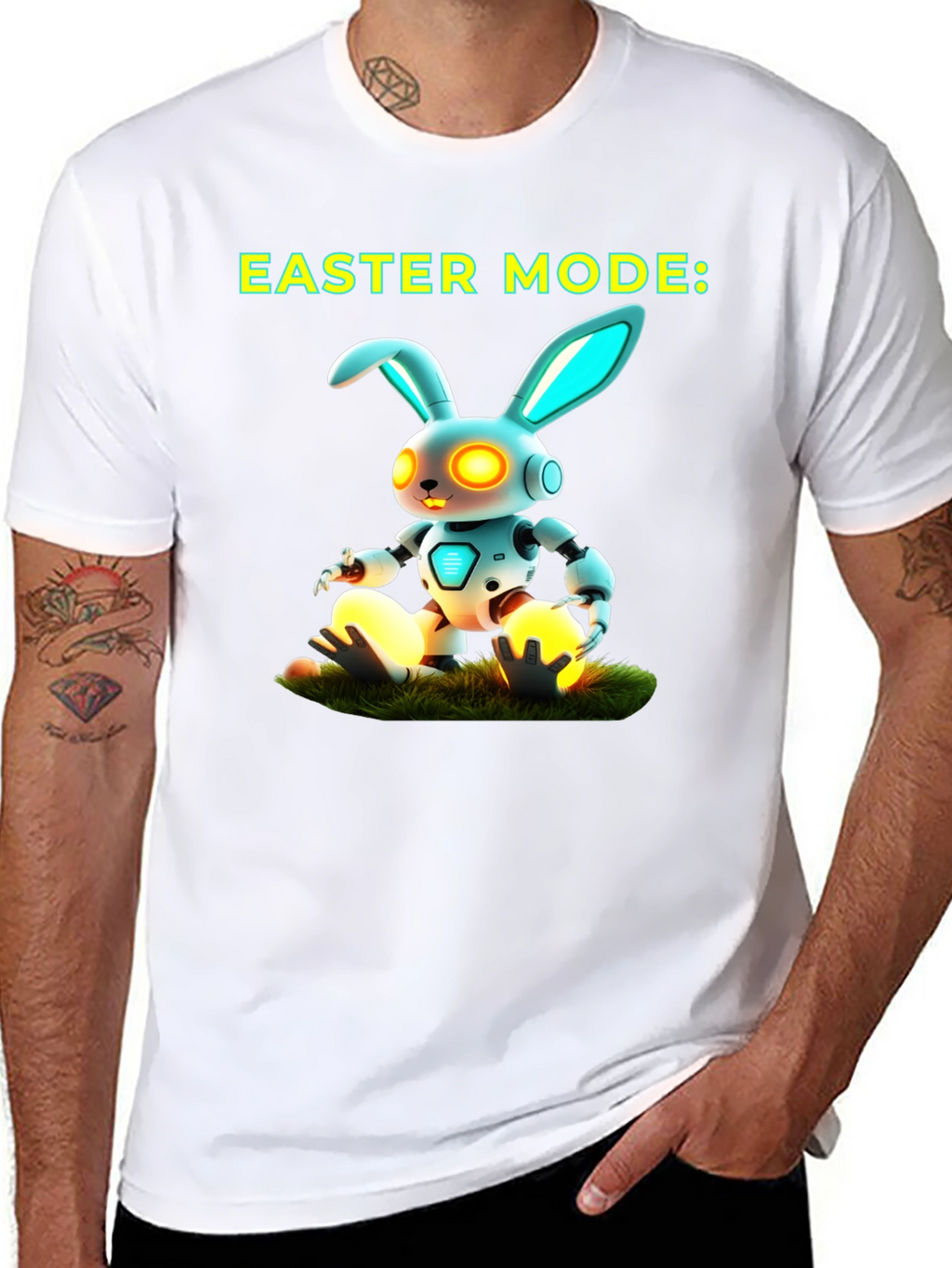 Easter Mode Robot Bunny T-Shirt