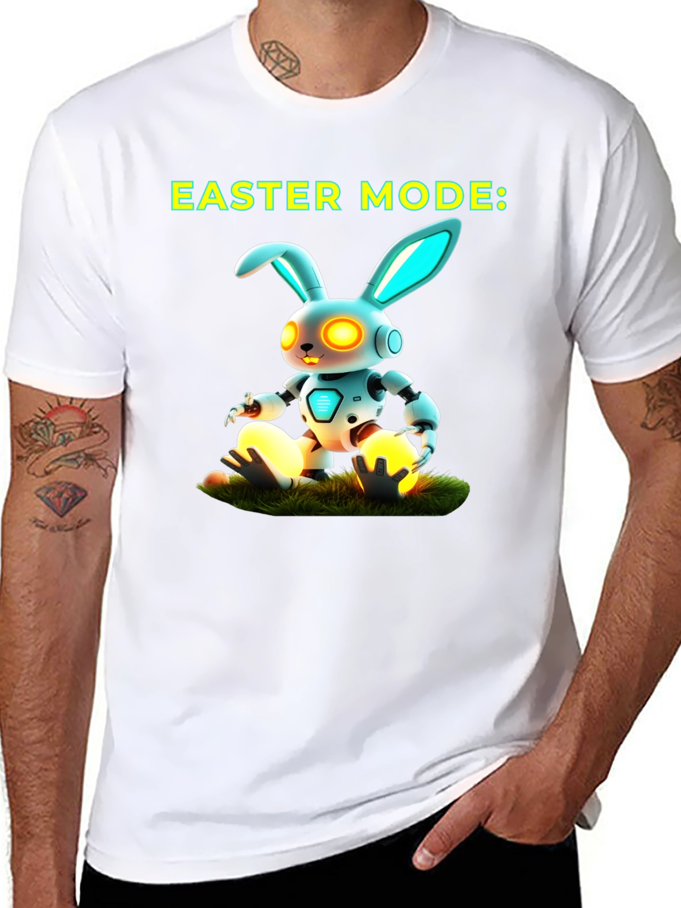 Easter Mode Robot Bunny T-Shirt