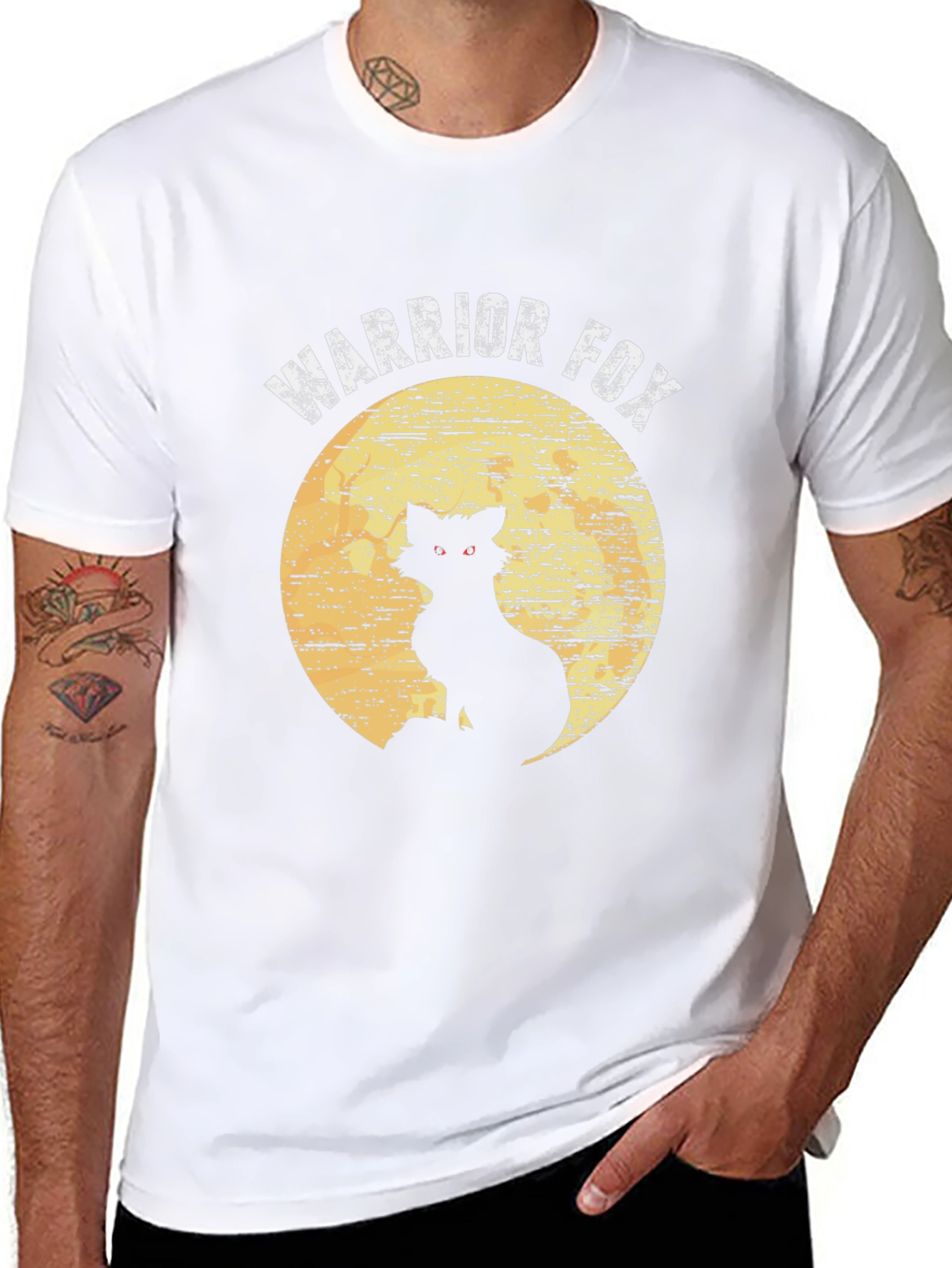 Warrior Fox Graphic Tee - Black T-Shirt