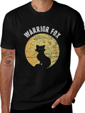 Warrior Fox Graphic Tee - Black T-Shirt
