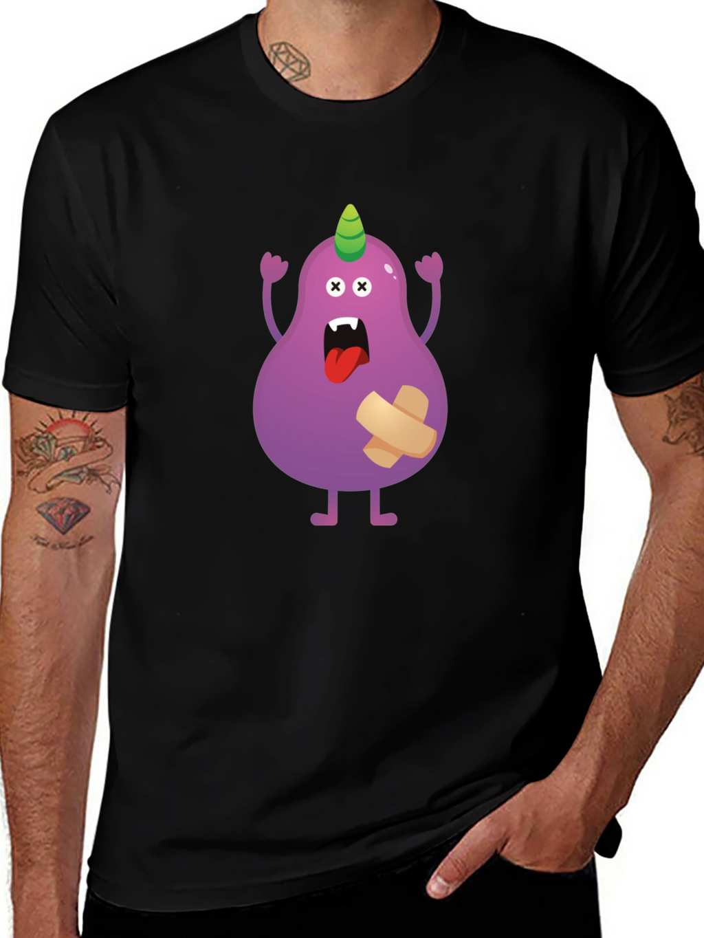 Monster Cartoon Graphic T-Shirt