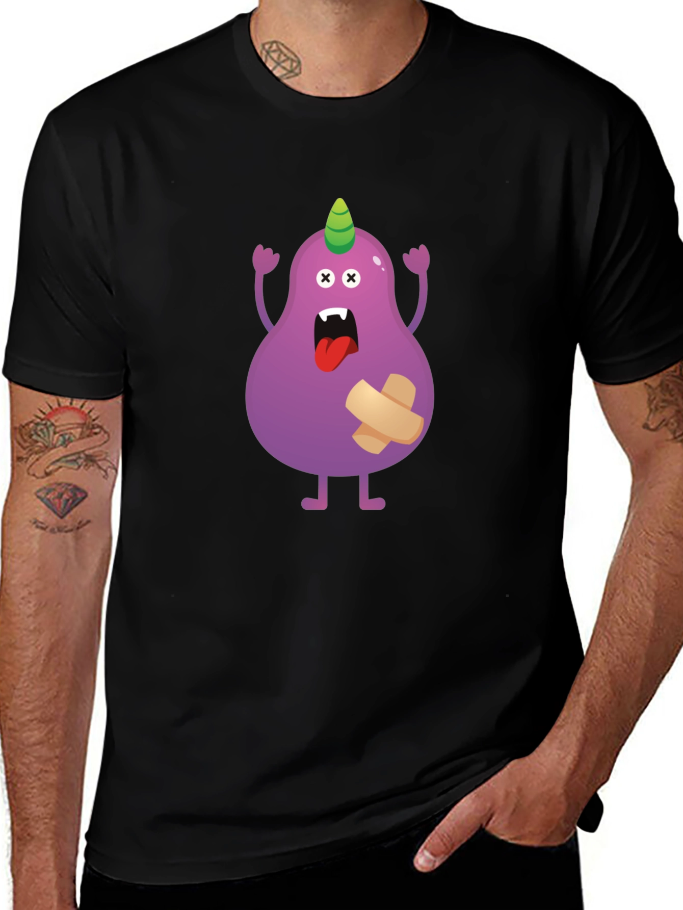 Monster Cartoon Graphic T-Shirt