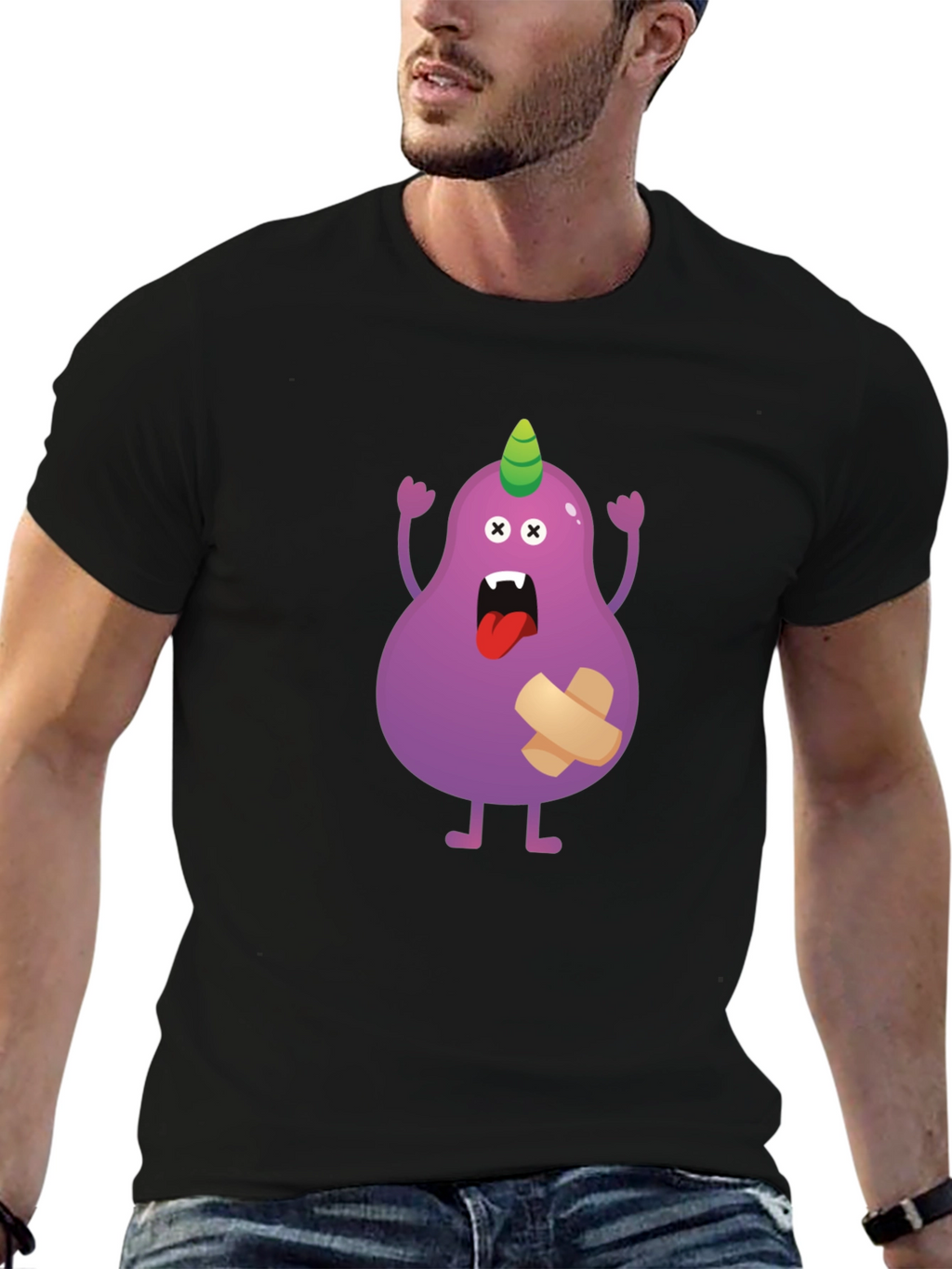 Monster Cartoon Graphic T-Shirt
