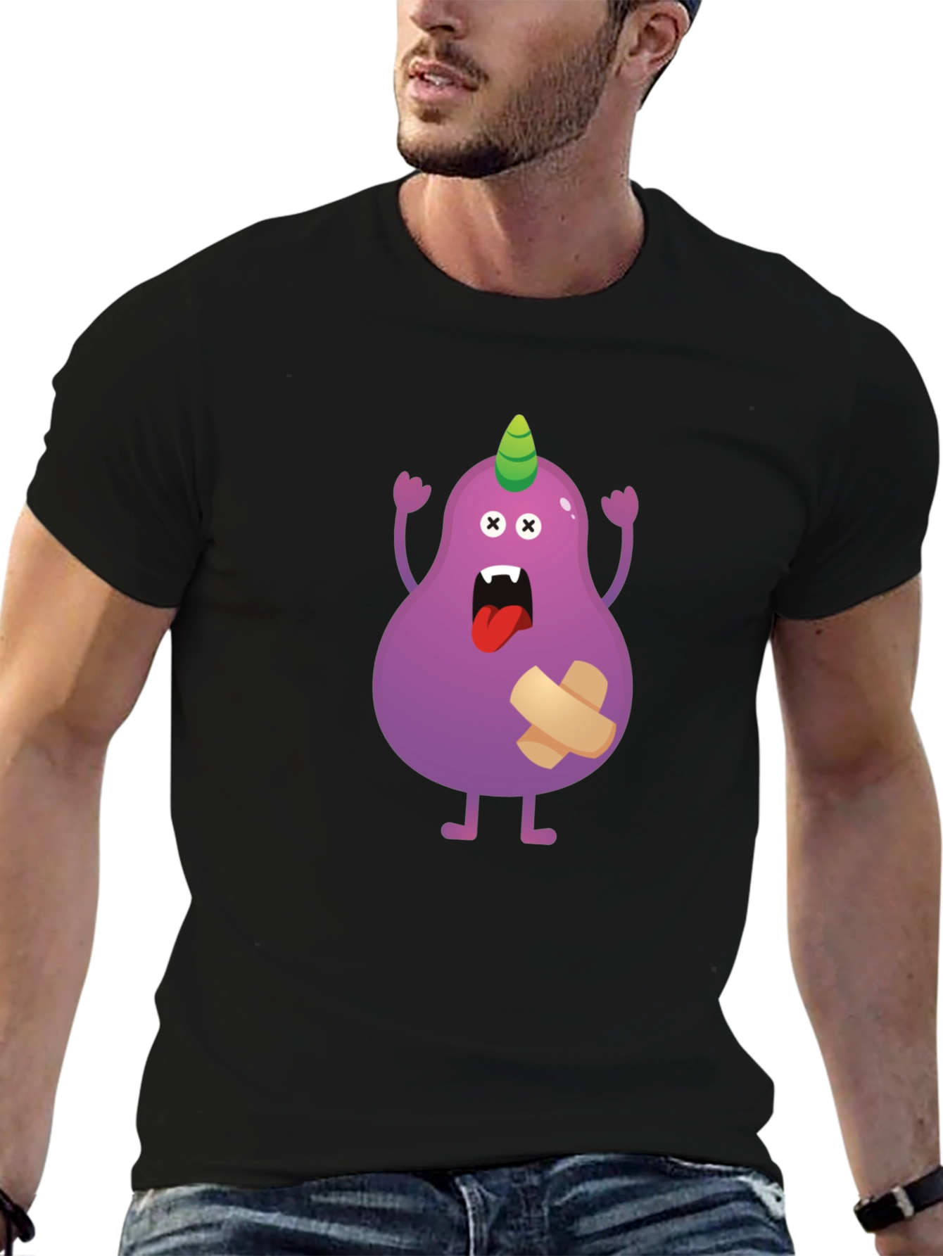 Monster Cartoon Graphic T-Shirt