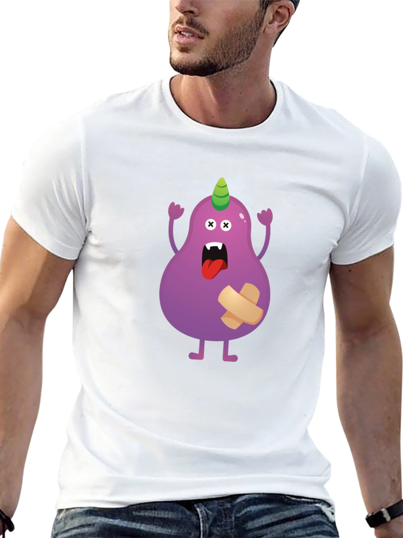 Monster Cartoon Graphic T-Shirt