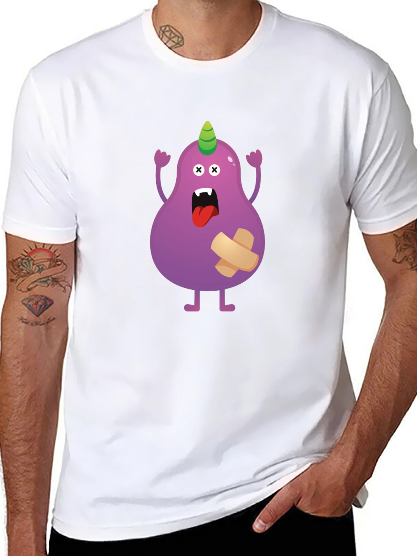 Monster Cartoon Graphic T-Shirt