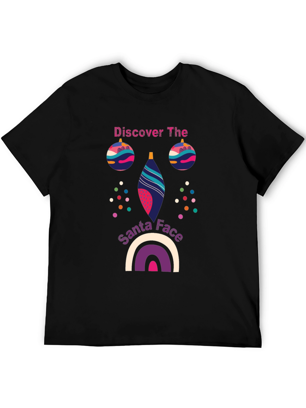 Festive Santa Face Graphic Tee