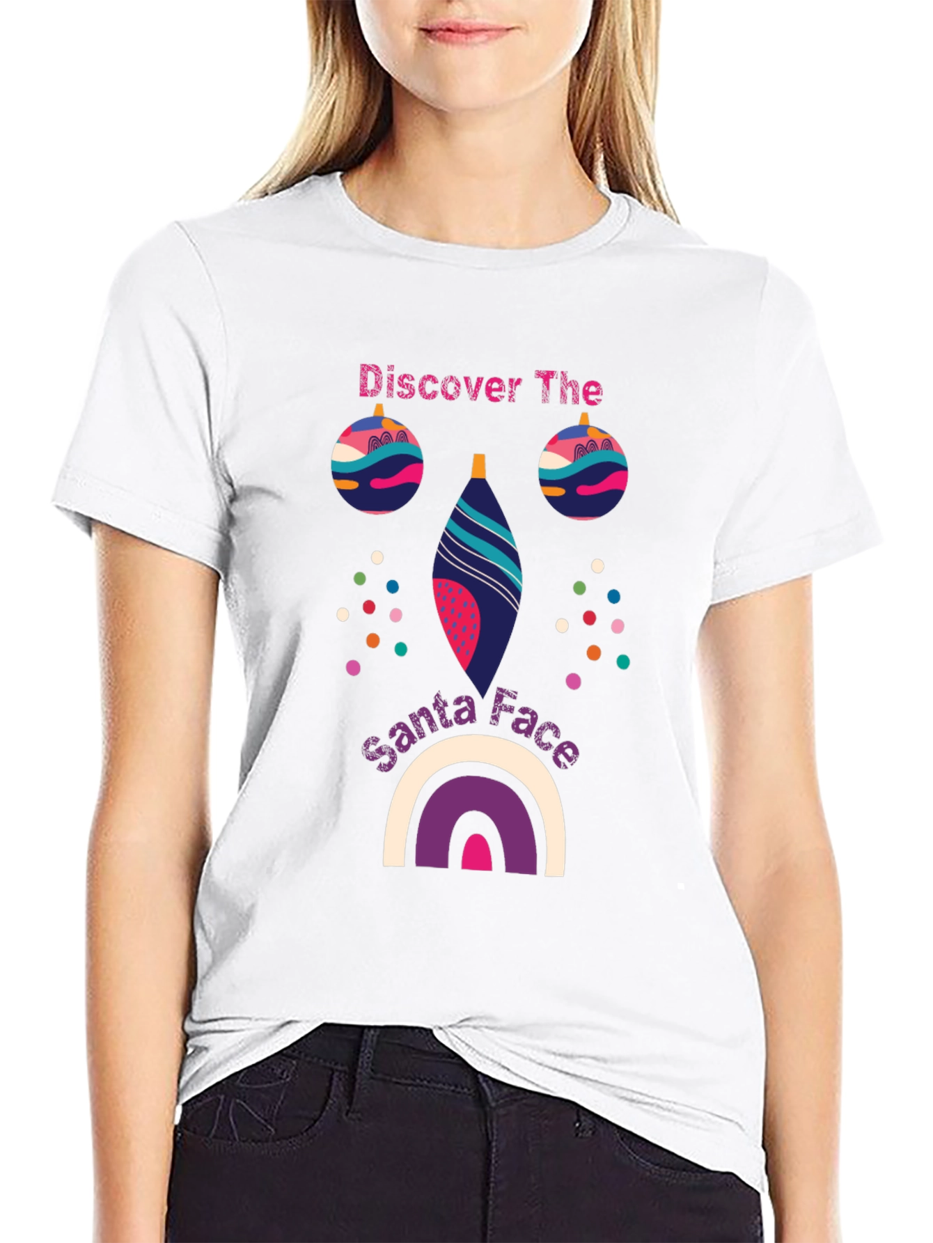 Festive Santa Face Graphic Tee