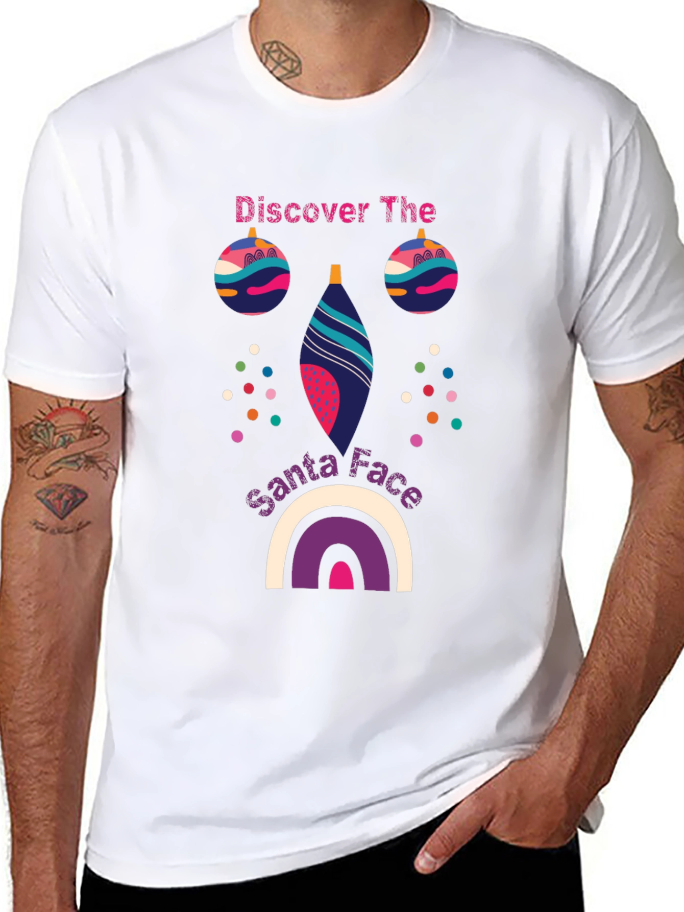 Festive Santa Face Graphic Tee