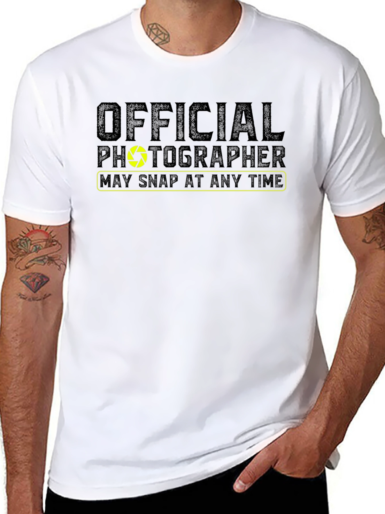 Official Photographer Graphic Tee - Camera Shutter Design