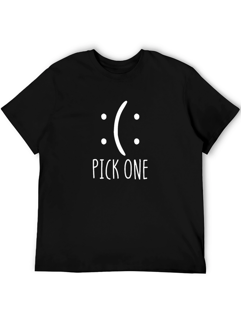 Pick One Graphic Tee - Black Cotton Casual T-Shirt