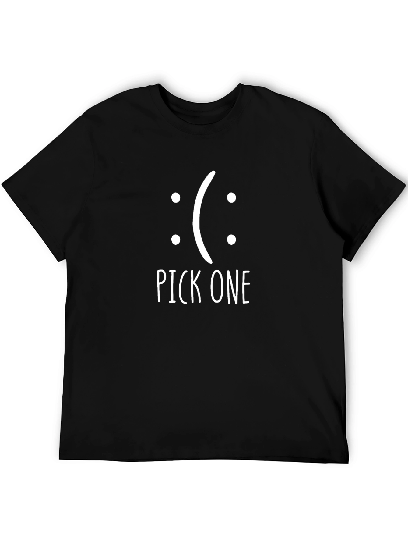 Pick One Graphic Tee - Black Cotton Casual T-Shirt
