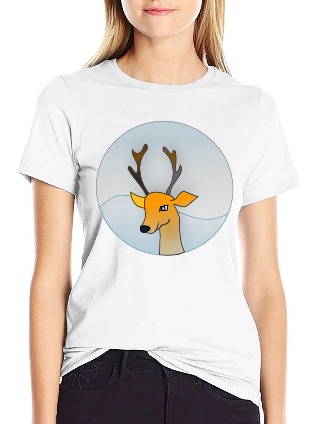 Deer Graphic Tee - Mens Black T-Shirt