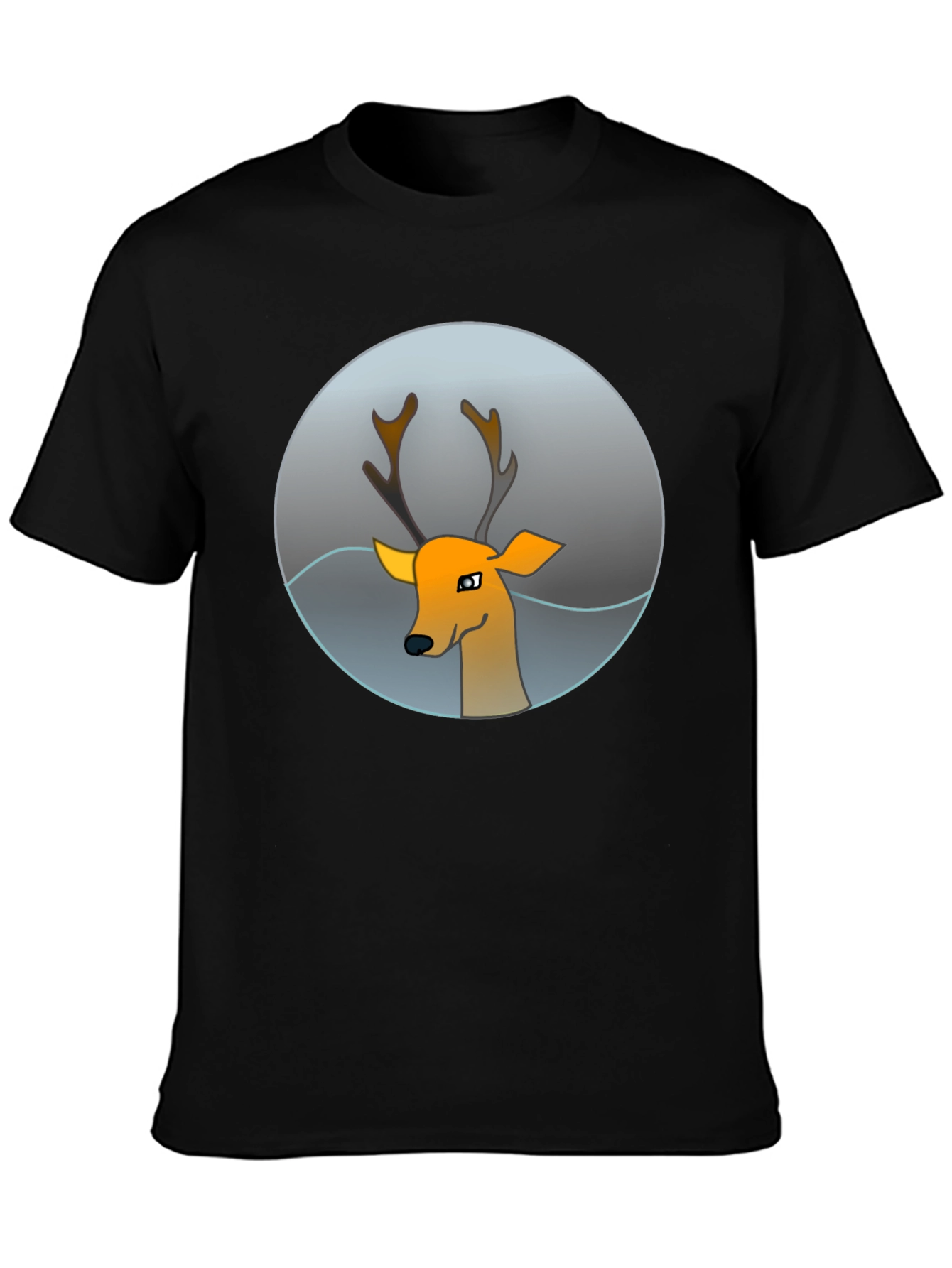 Deer Graphic Tee - Mens Black T-Shirt