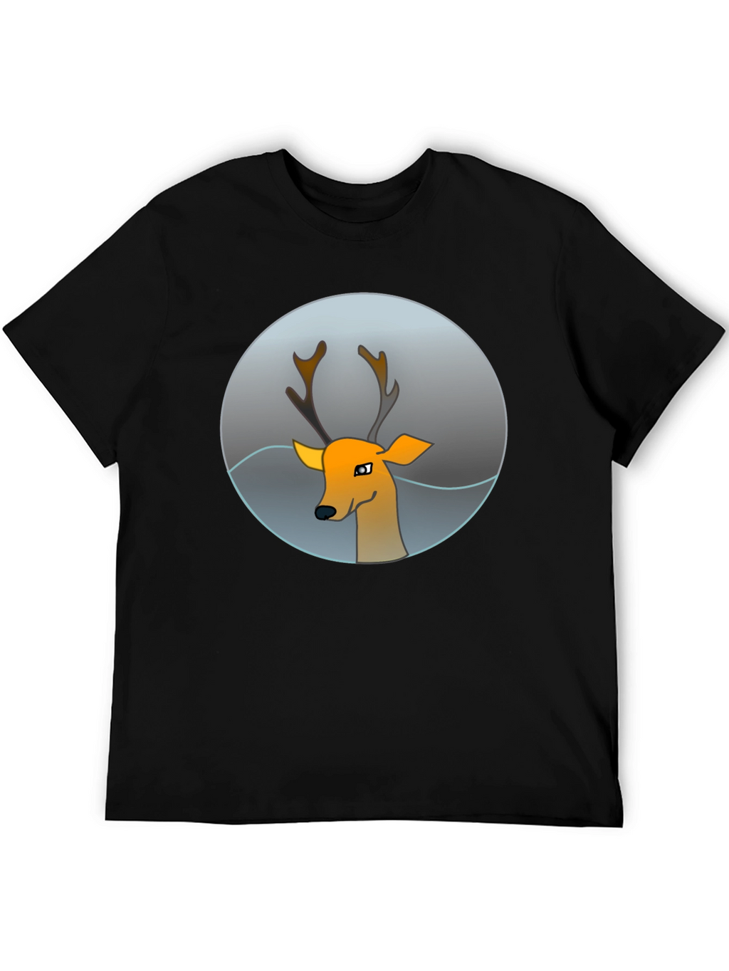 Deer Graphic Tee - Mens Black T-Shirt