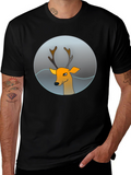 Deer Graphic Tee - Mens Black T-Shirt