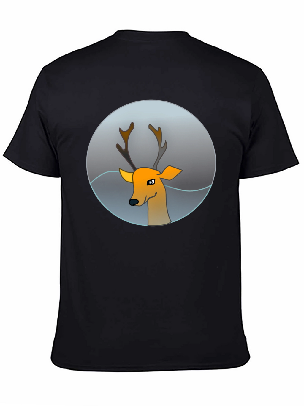 Deer Graphic Tee - Mens Black T-Shirt