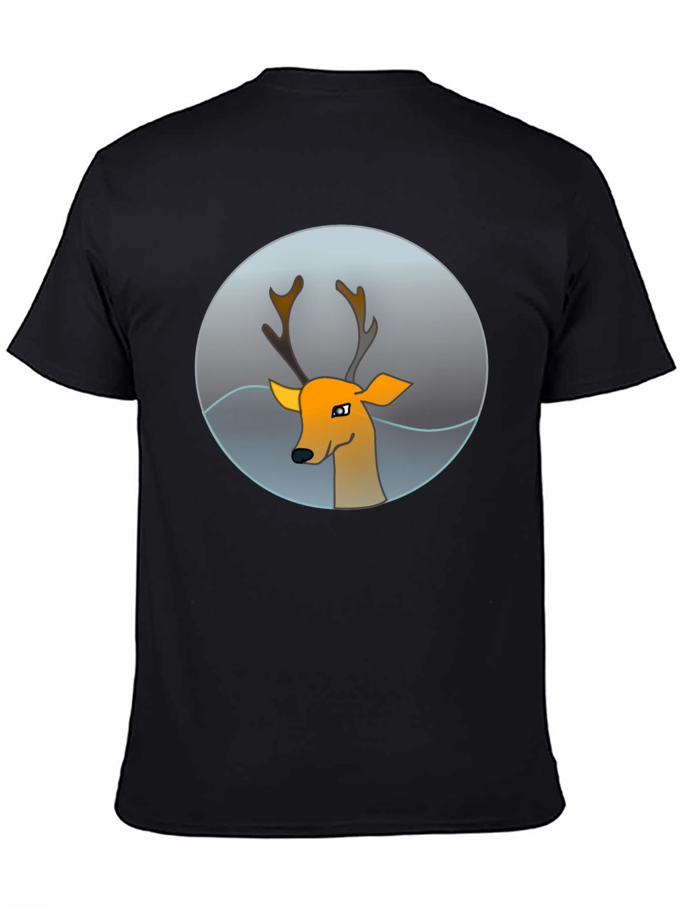 Deer Graphic Tee - Mens Black T-Shirt