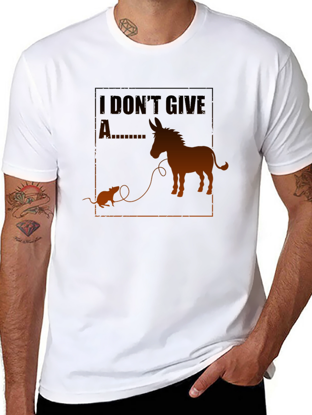 Funny I Dont Give A Rats Ass Graphic Tee
