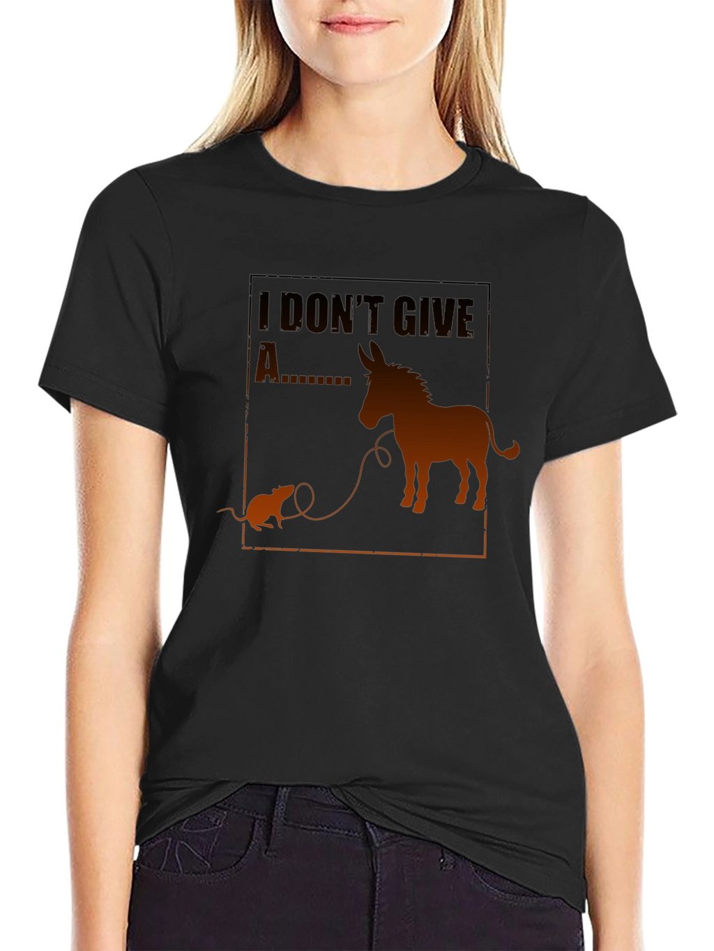 Funny I Dont Give A Rats Ass Graphic Tee