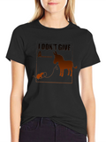 Funny I Dont Give A Rats Ass Graphic Tee