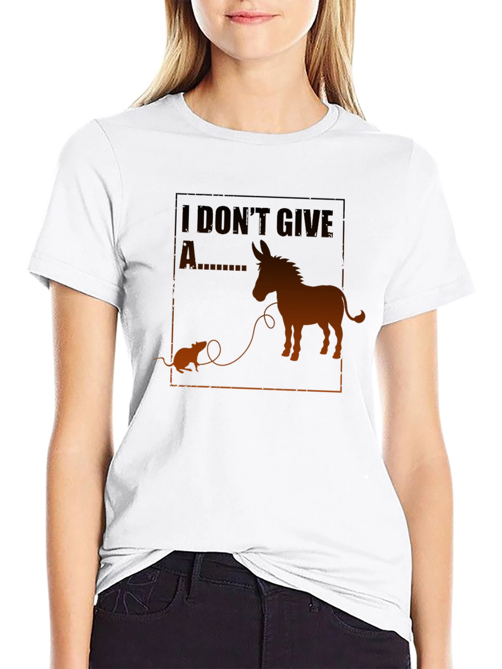 Funny I Dont Give A Rats Ass Graphic Tee