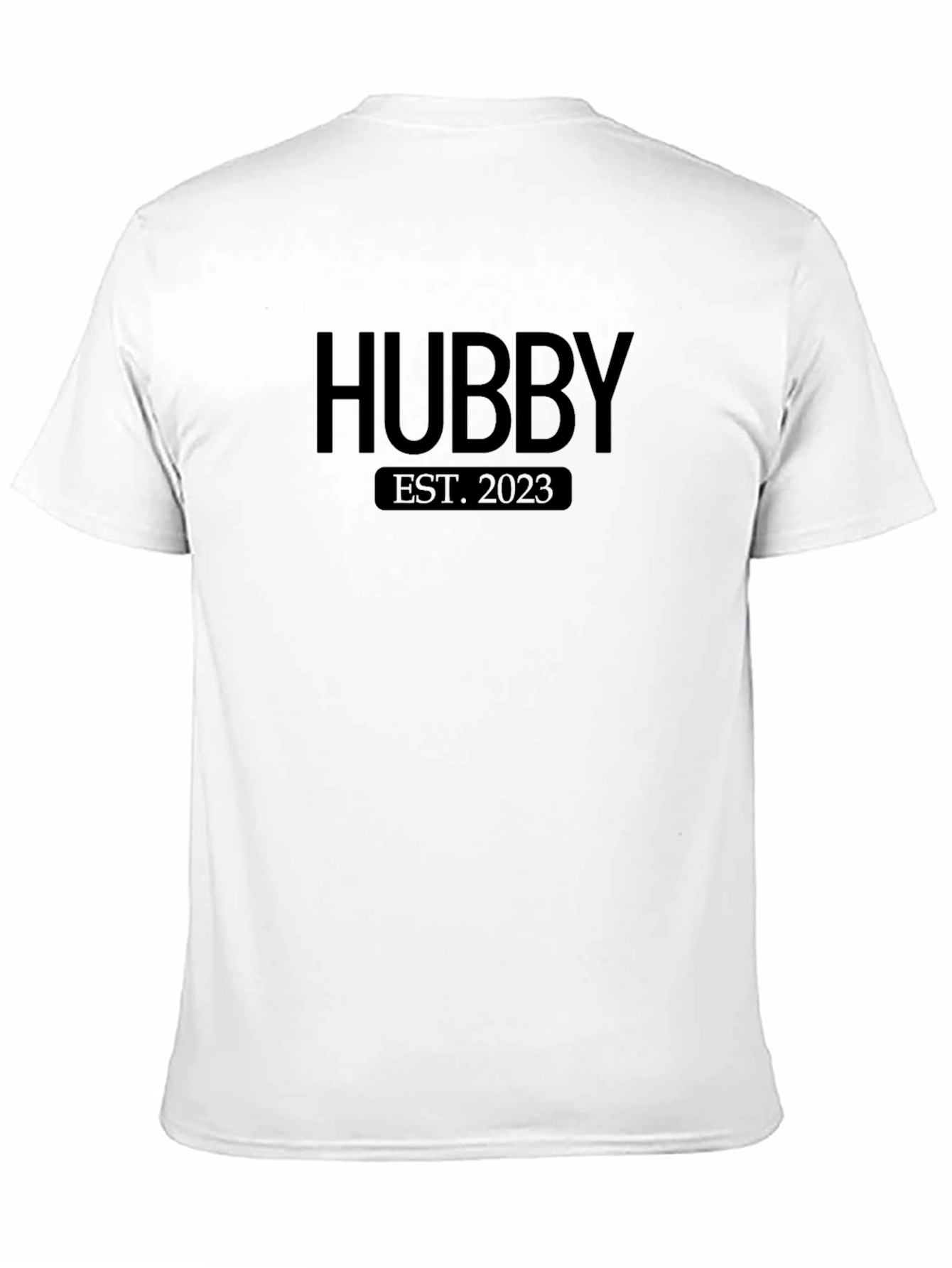 Hubby Est. 2023 Black T-Shirt