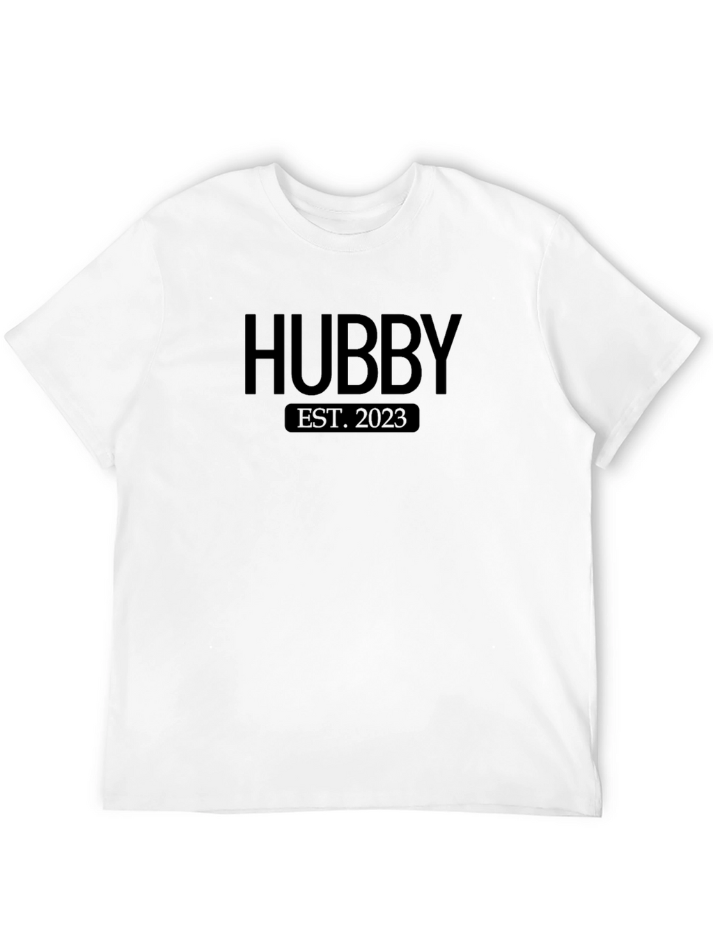 Hubby Est. 2023 Black T-Shirt