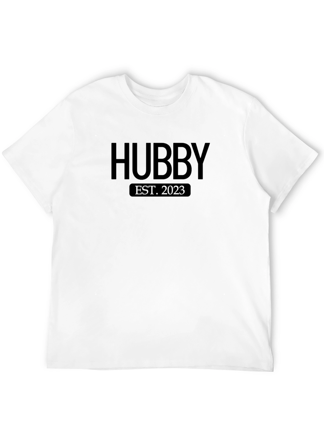 Hubby Est. 2023 Black T-Shirt