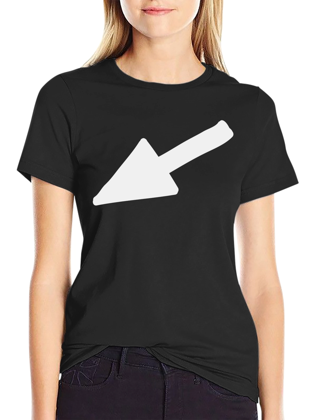 Arrow Graphic Tee - Casual Black T-Shirt