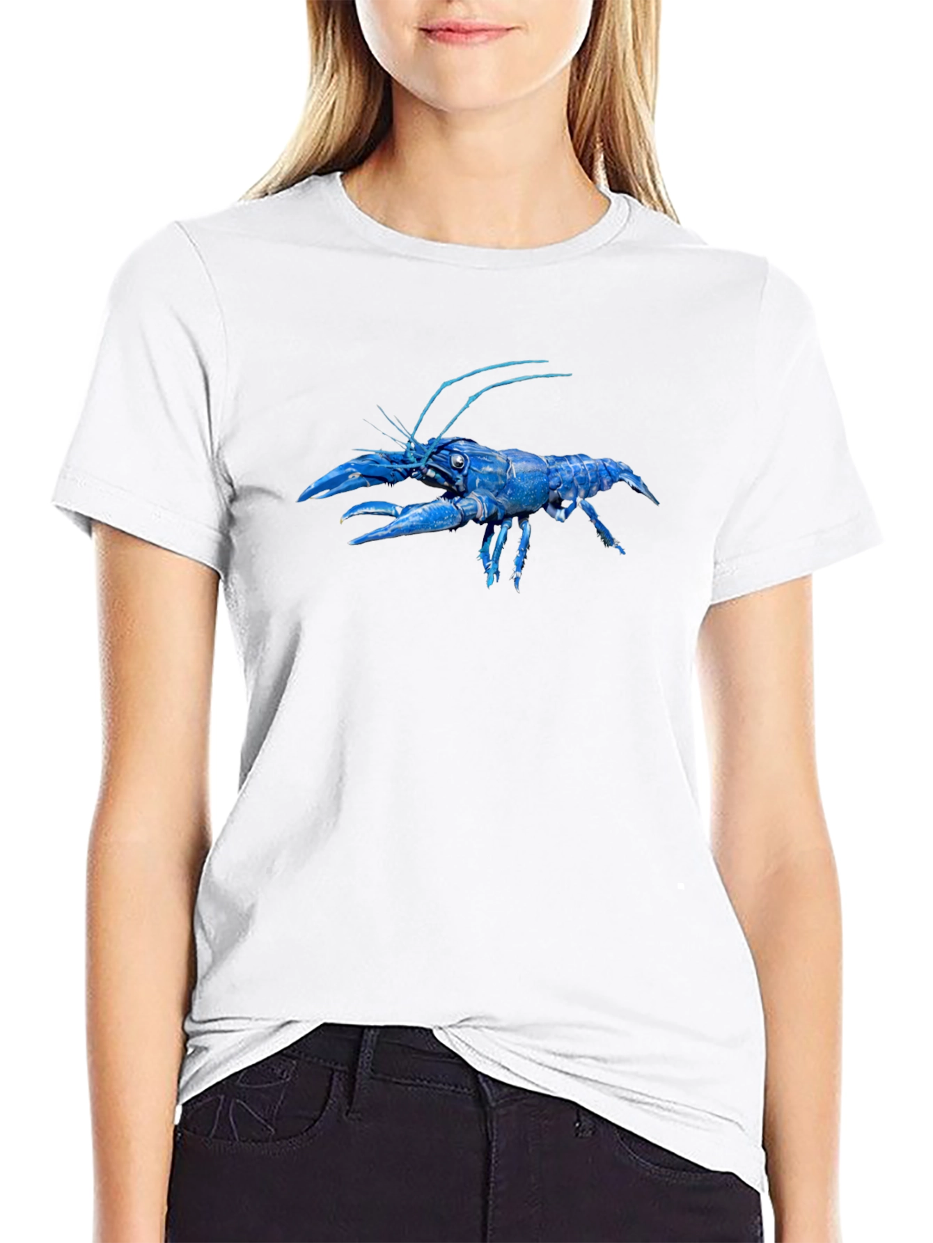Blue Lobster Graphic Tee - Unique Design