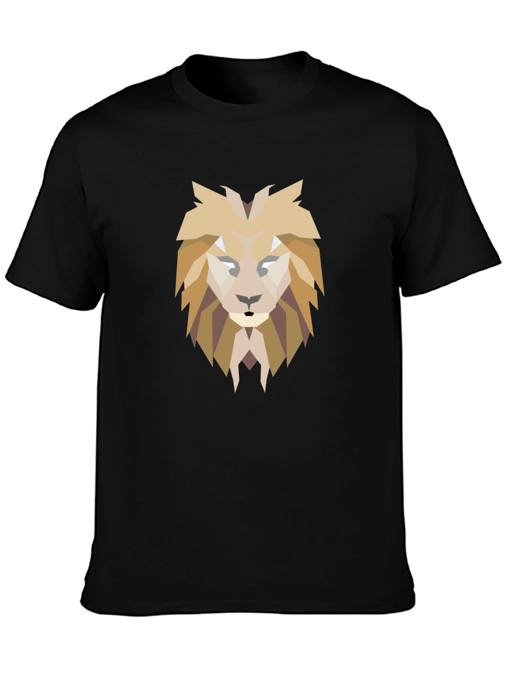 Geometric Lion Graphic Tee - Modern Style