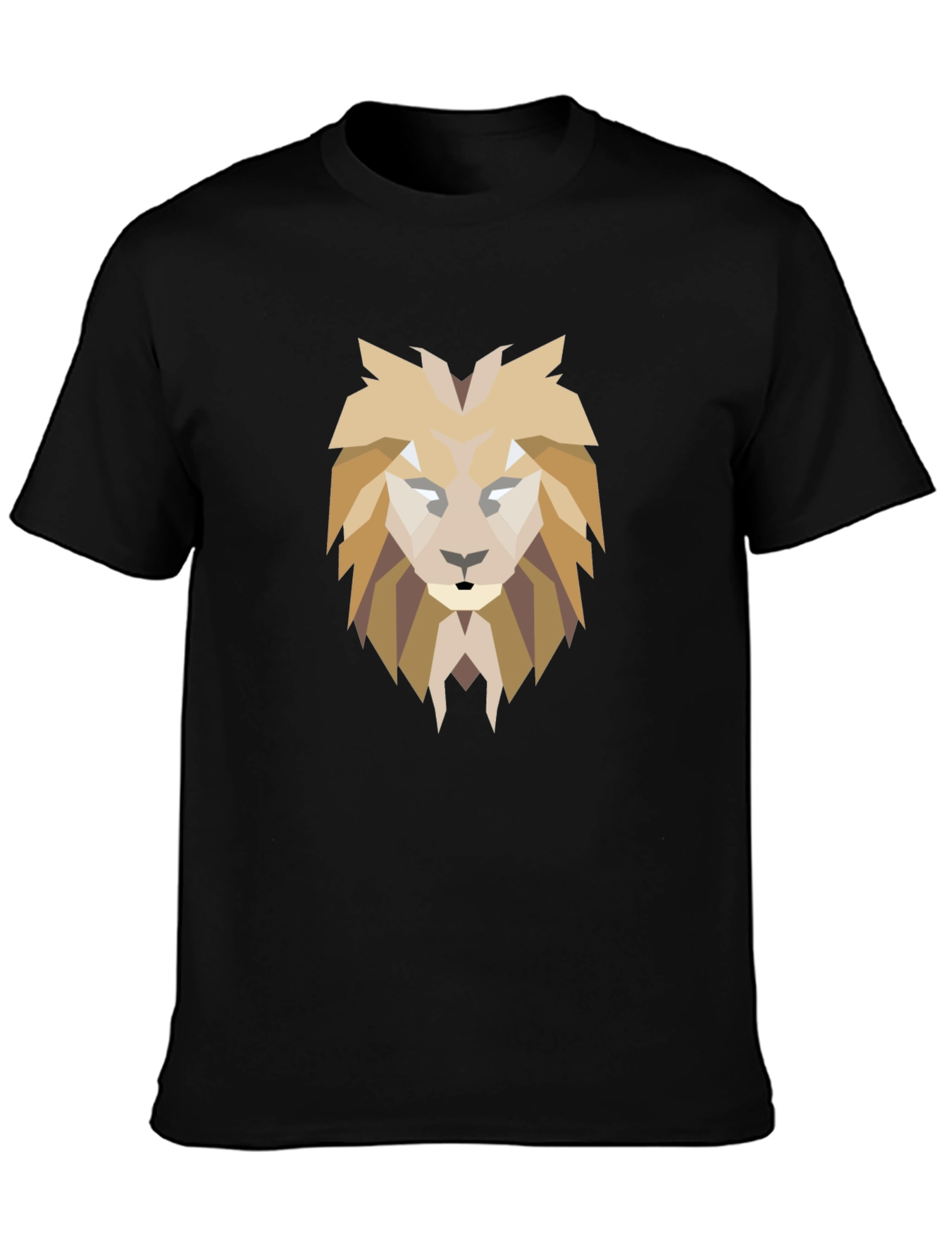 Geometric Lion Graphic Tee - Modern Style