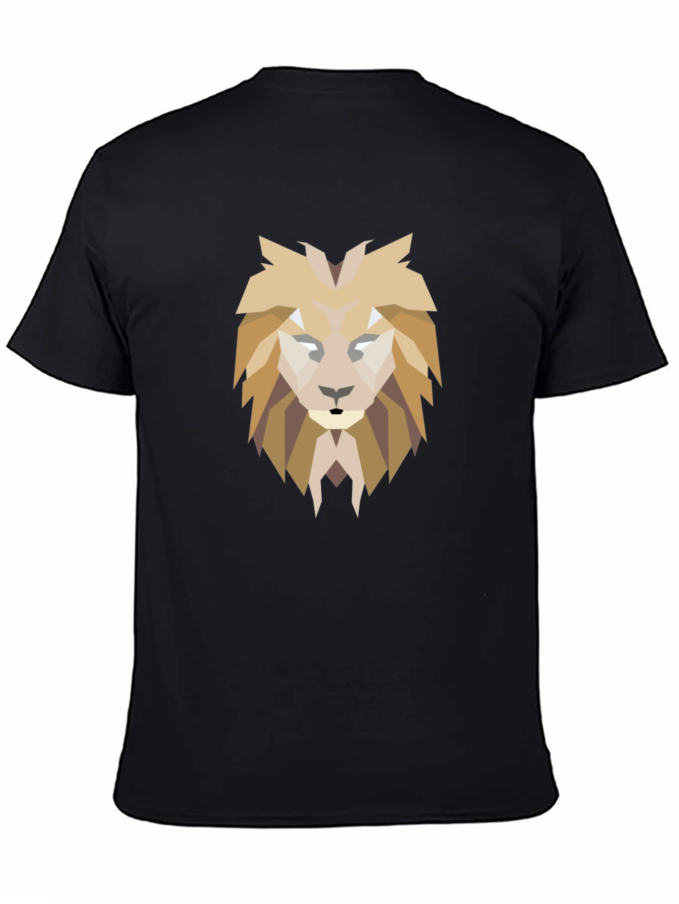 Geometric Lion Graphic Tee - Modern Style