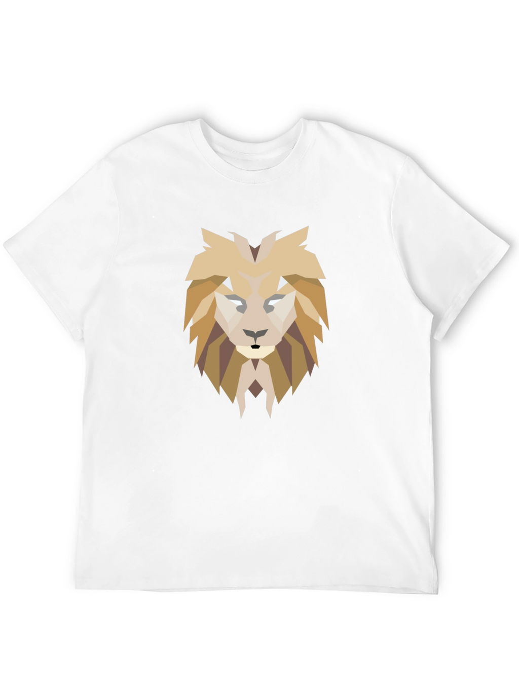 Geometric Lion Graphic Tee - Modern Style
