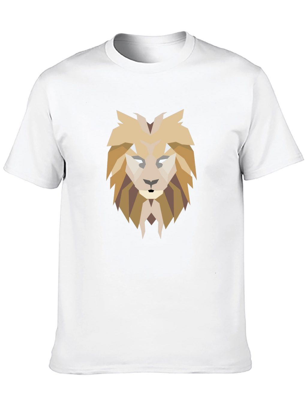 Geometric Lion Graphic Tee - Modern Style