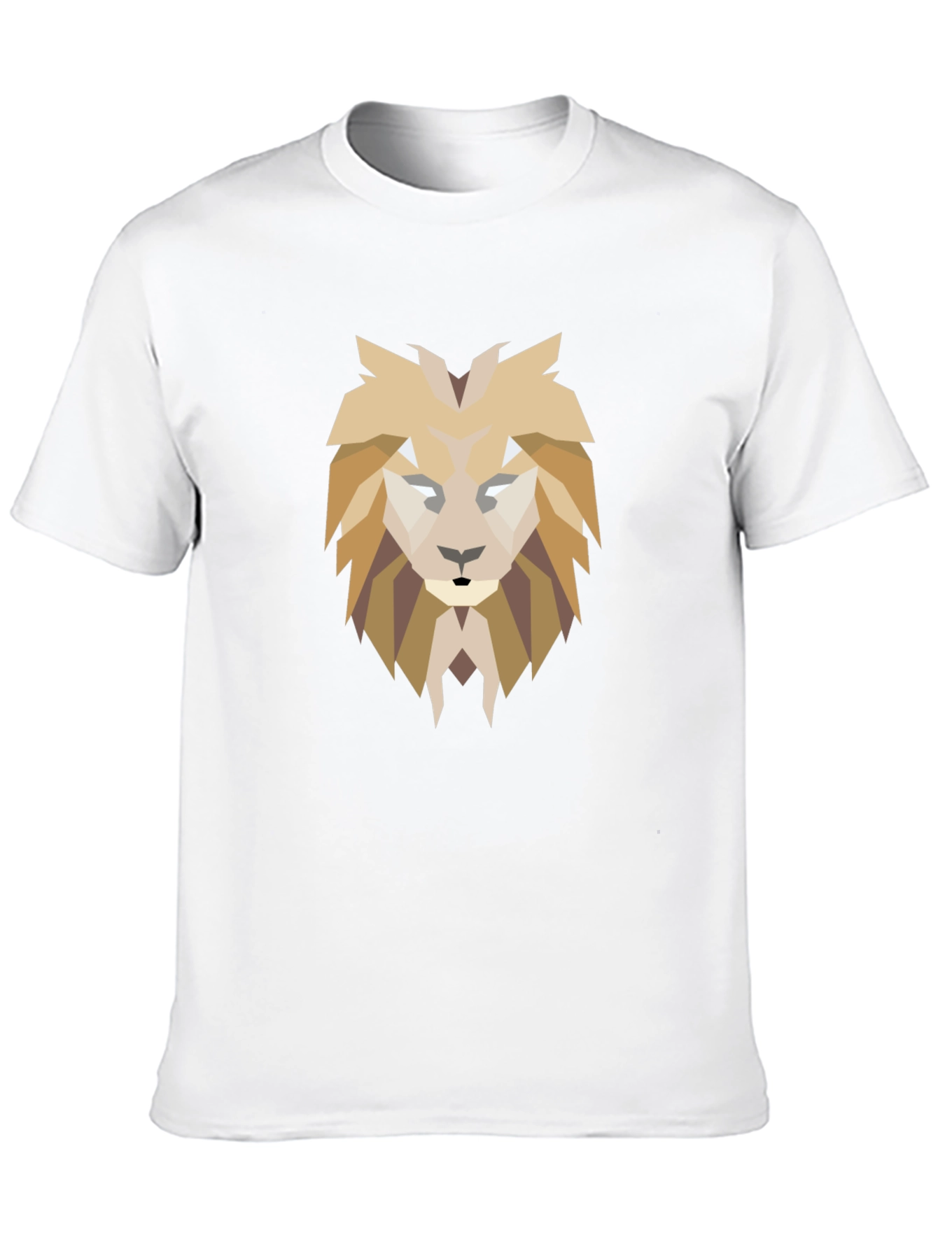 Geometric Lion Graphic Tee - Modern Style