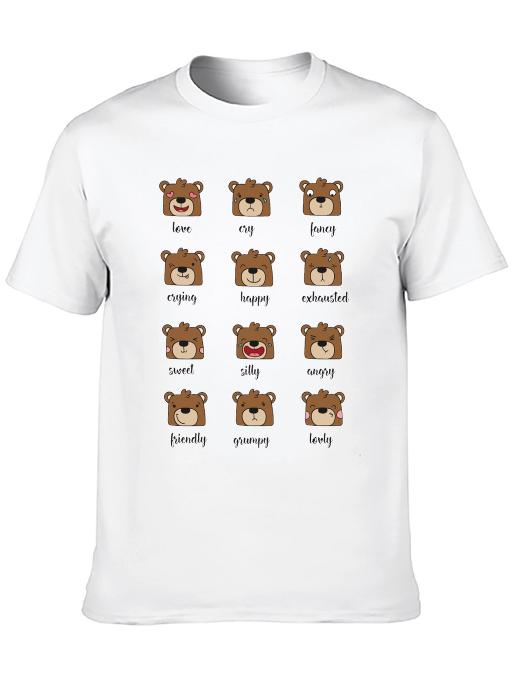 Emotional Bears Graphic Tee - Soft & Stylish