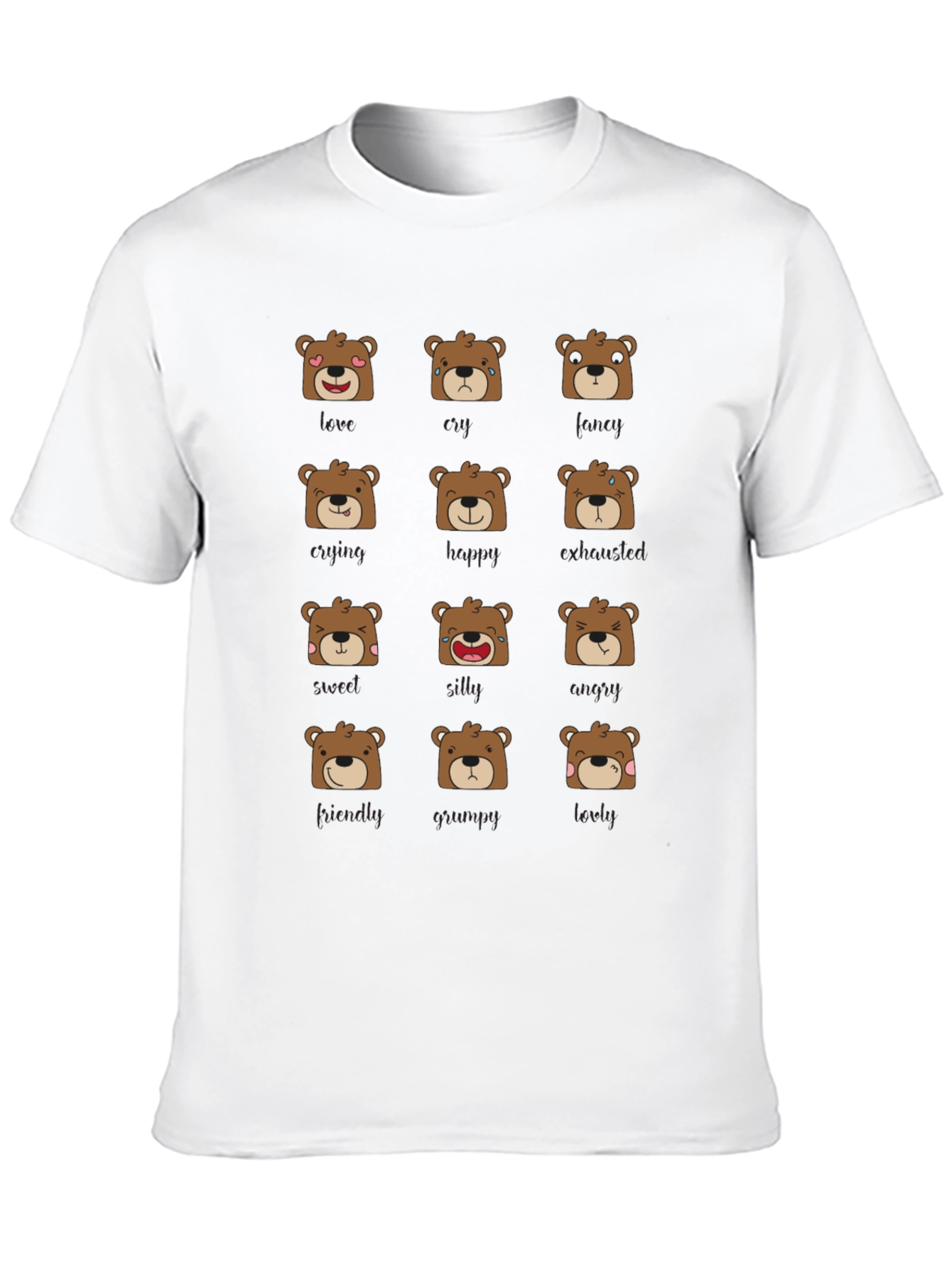 Emotional Bears Graphic Tee - Soft & Stylish