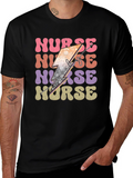 Spooky Nurse Halloween Graphic T-Shirt