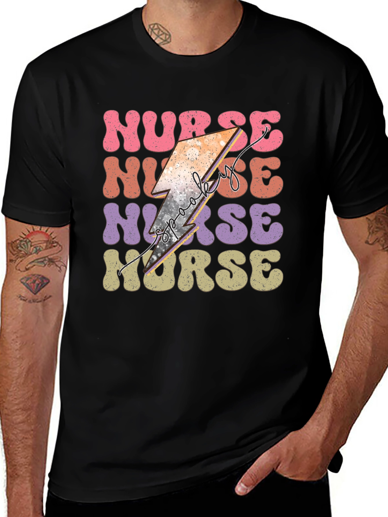 Spooky Nurse Halloween Graphic T-Shirt