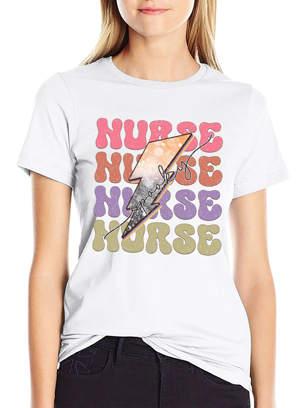 Spooky Nurse Halloween Graphic T-Shirt